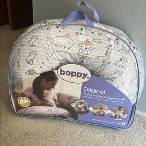 Boppy Original Pillow with Animal and Whale Print